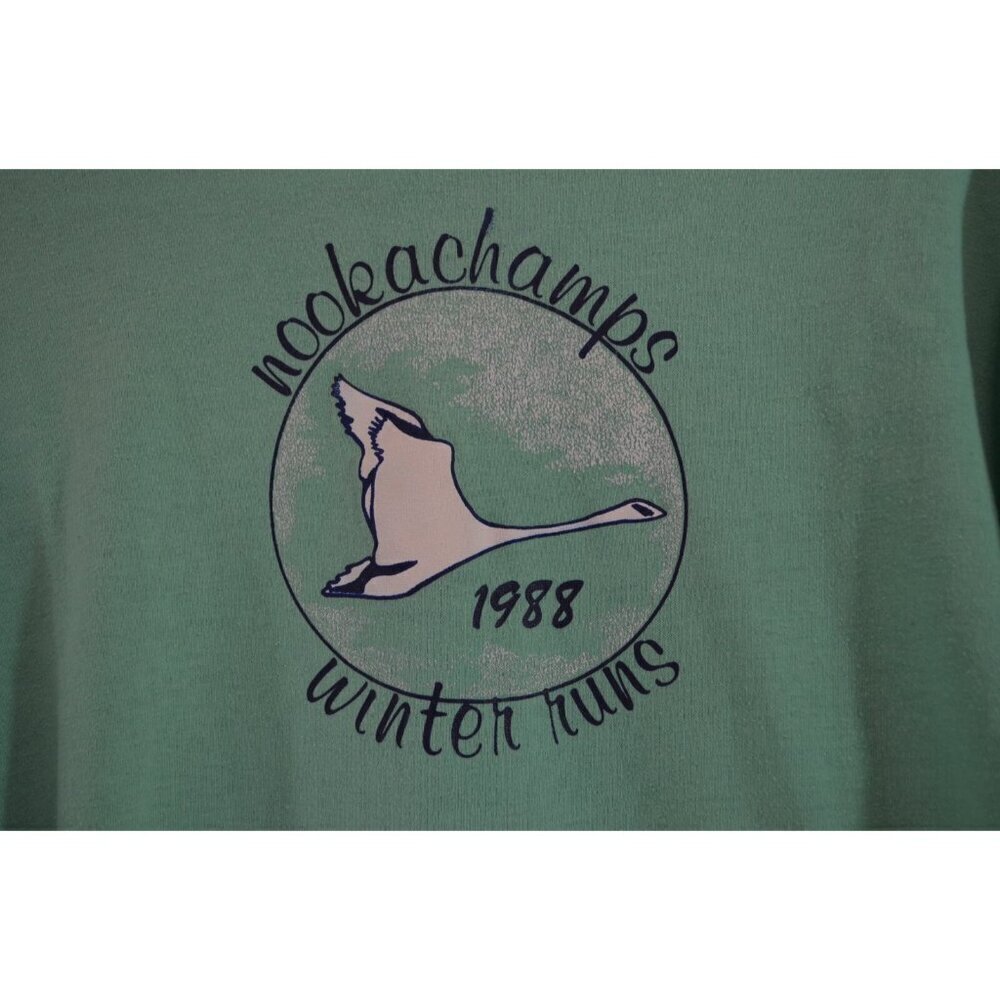 Nookachamps Winter Runs Chicago 1988 Medium Green Sunbelt Sportswear Vtg - Picture 2 of 10